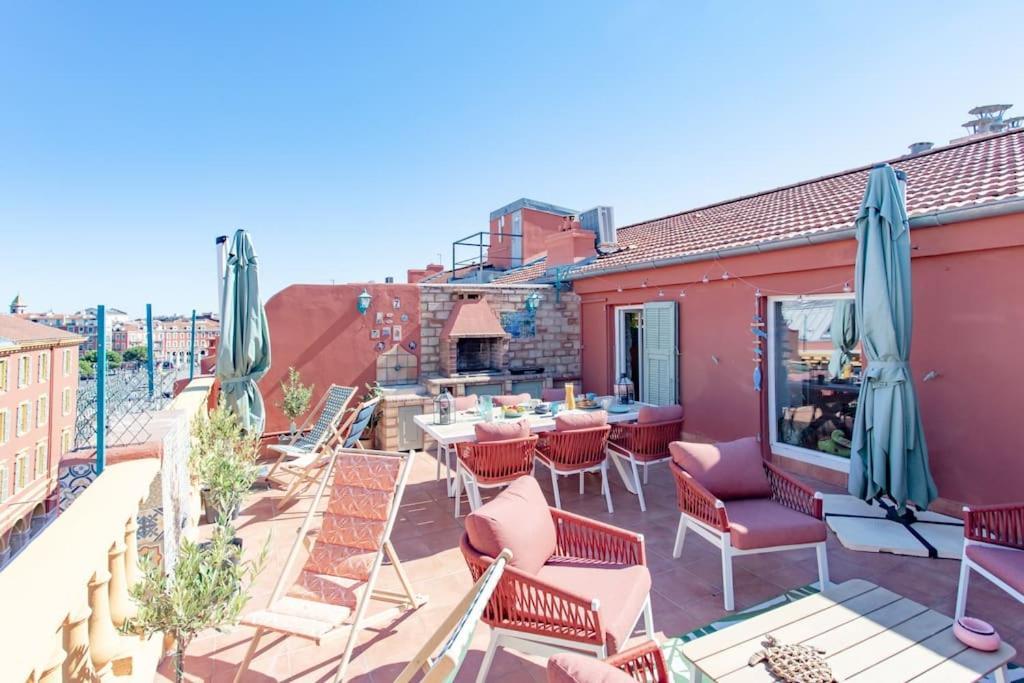 #48 Suite Jean Top Floor Terrace 5Min Walk Sea Ac Nice Exterior foto