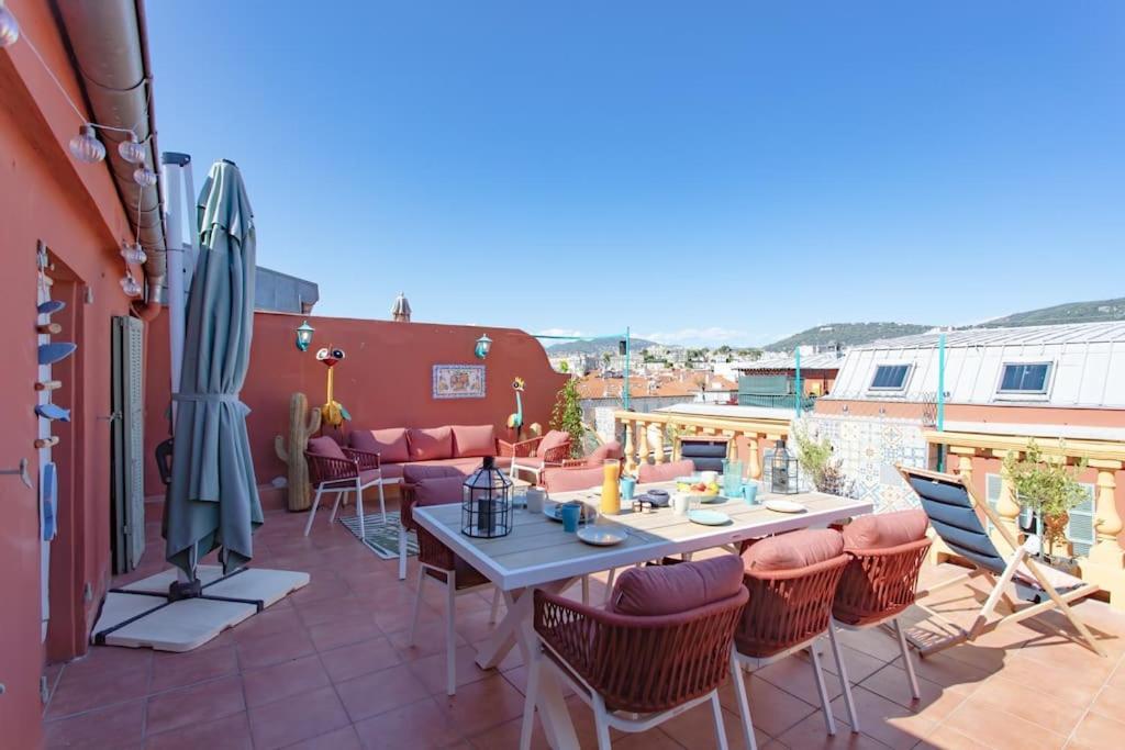 #48 Suite Jean Top Floor Terrace 5Min Walk Sea Ac Nice Exterior foto