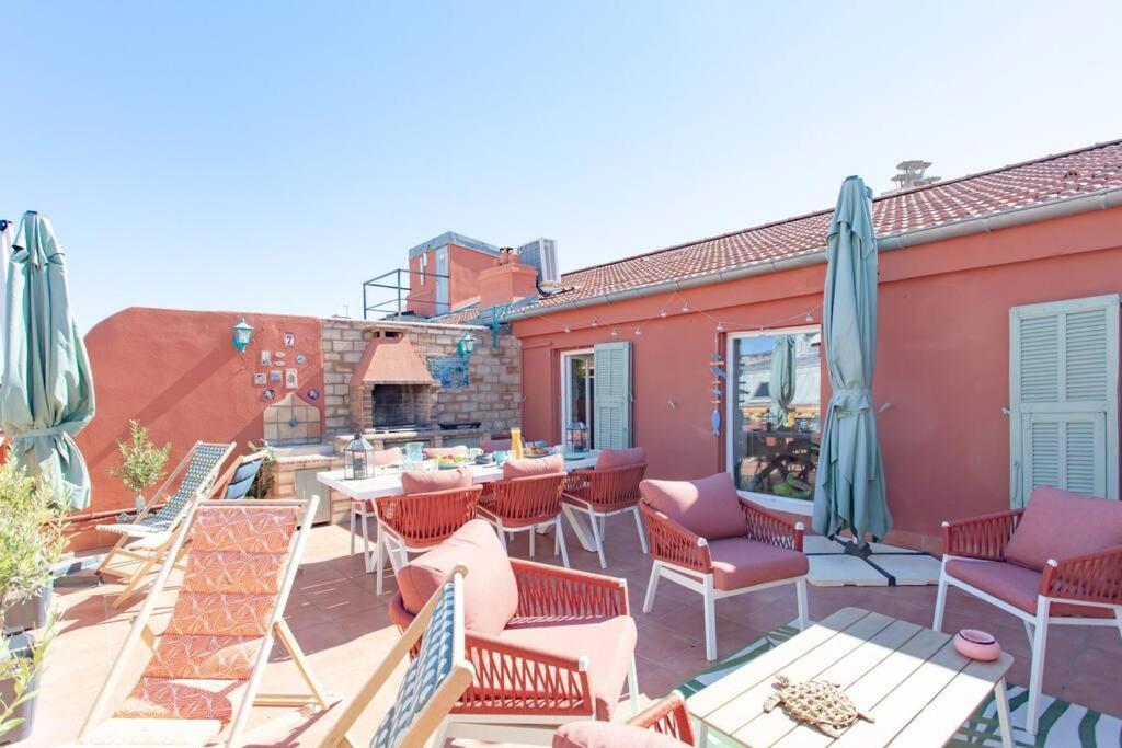 #48 Suite Jean Top Floor Terrace 5Min Walk Sea Ac Nice Exterior foto
